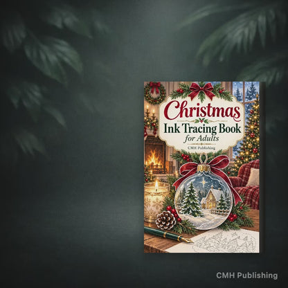 Christmas Ink Tracing Book for Adults