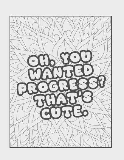 The Sarcastic Woman Daily Thoughts Coloring Book