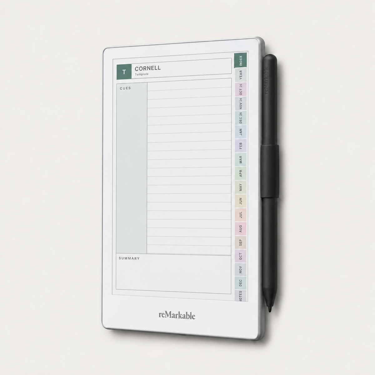 2026–2027 Digital Planner for reMarkable Paper Pro Move | Vertical Weekly & Daily Planner